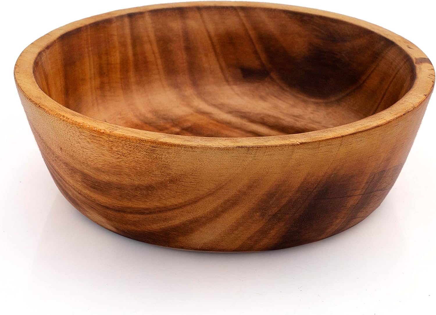 The Great Indian Bazaar Beautiful Handmade 6 x 2 Decorative Mango Wood Snack Serving Bowl For Dry Fruits Chips Coffee Table Countertop Display Key Bowl Tableware Kitchen Room Home Accents
